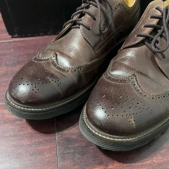Martin Dingman Mens Shoes Sz 11M Oxford Brown Leather Wing Tip Worn 1X Like NEW! - Picture 8 of 10